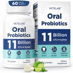VeteLab Oral Probiotics 60 lozenges packaging