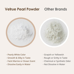Pearl powder being added to a cup of coffee