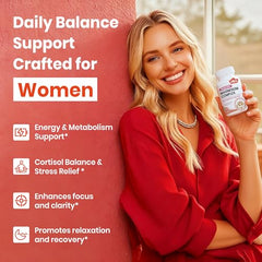 Ingredients highlight: L-Theanine, Holy Basil and Vitamin B6 on label