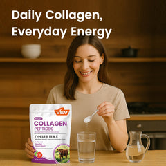 Nutrition facts panel for VEV Multi Collagen Peptides Powder
