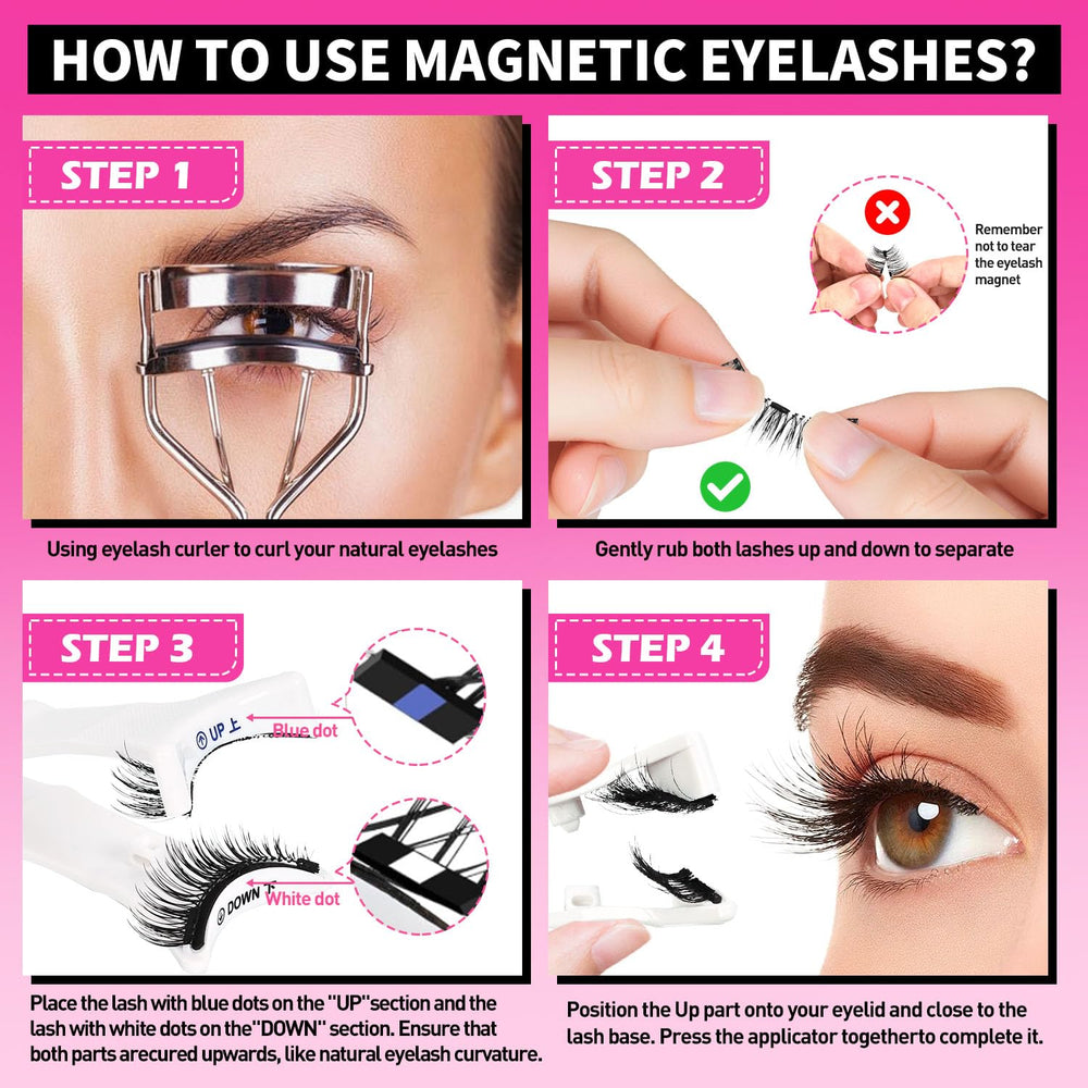 Vevela glue-free application supports sensitive eyes and easy wear.