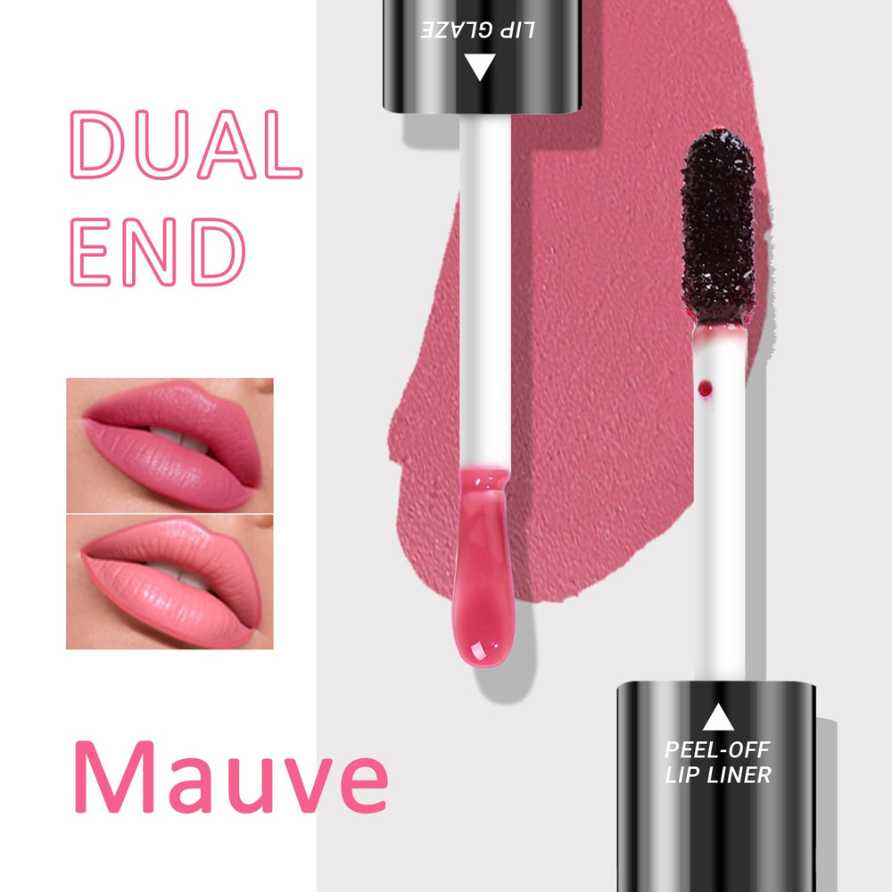 Vevivia Lip Stain gloss close-up, mauve shade delivers hydrating shine.
