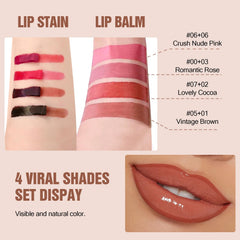 Vevivia peel-off lip stain action reveals vibrant color with easy removal