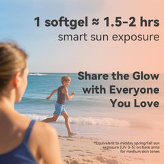 Lifestyle image illustrating bone health and immune support with Vevoec softgels