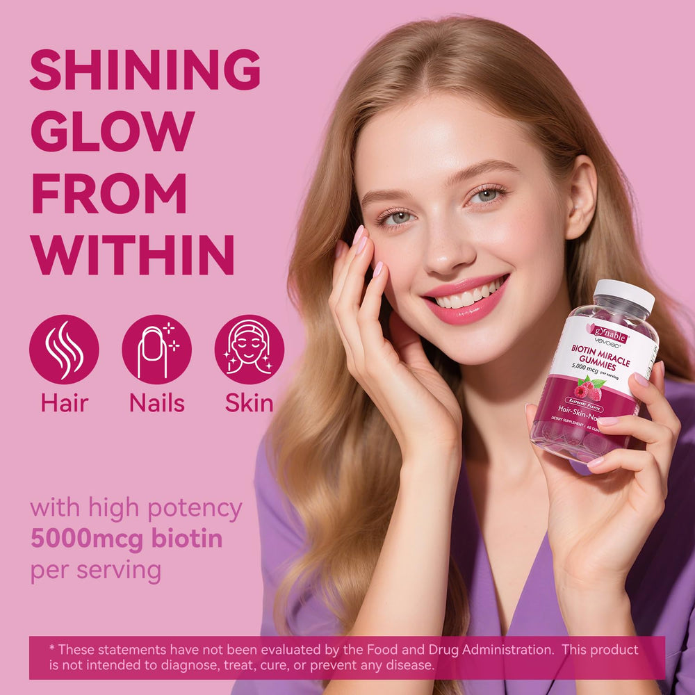 60 count Vevoec Biotin Gummies packaging