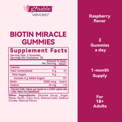 Vevoec Gynable Biotin Gummies bottle with label
