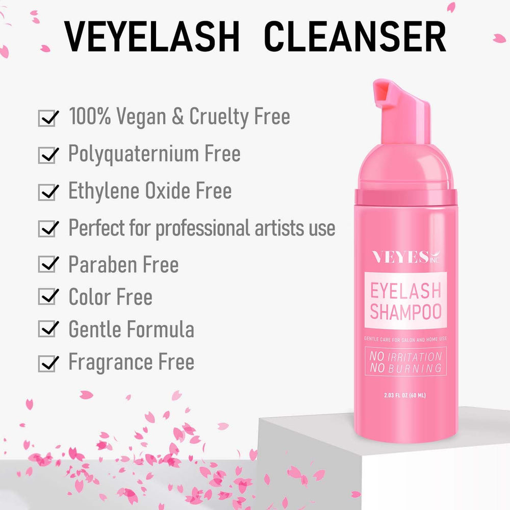 VEYES INC cleansing brush used to apply lash cleanser precisely.