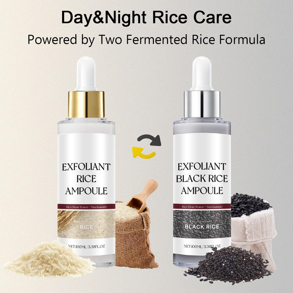 VEYNCO Black Rice Ampoule close-up highlighting overnight nourishment