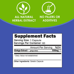 Supplement facts panel close-up