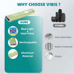 Vibis bite-relief-pen-heat-pulse: demonstrates heat pulse action for comfortable bite relief