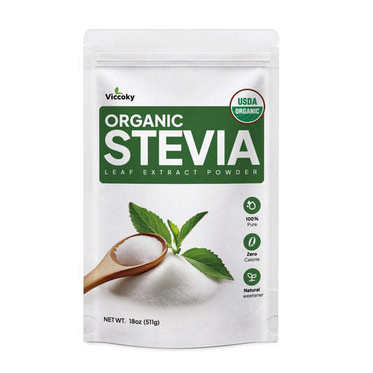 Viccoky Organic Stevia Powder jar - 18oz (511g)