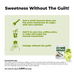 Stevia powder dissolving in coffee