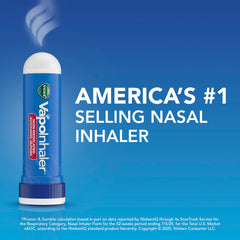Vicks VapoInhaler easy-to-use inhalation for on-demand relief.