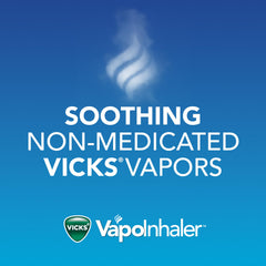 Vicks VapoInhaler menthol scent delivers refreshing non-medicated vapors for quick breaths.