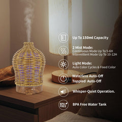 Victoria Aroma diffuser placed on a wooden desk in a home office