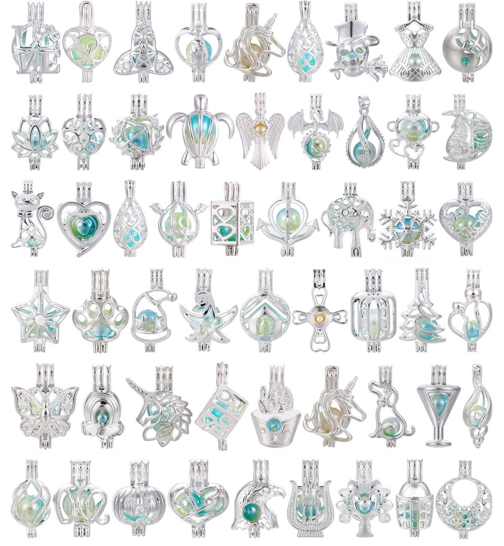 Vie jeune Silver Pearl Cage Locket Pendant – Diffuser Jewelry 1