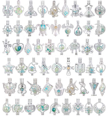 Vie jeune Silver Pearl Cage Locket Pendant – Diffuser Jewelry 1