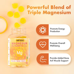 Nutrition facts panel showing magnesium per gummy