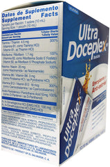Close-up of VIJOSA Ultra Doceplex Energy Pouches liquid