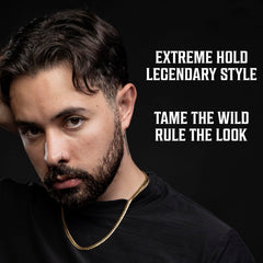Viking Revolution sandalwood pomade slick-back hairstyle with strong control