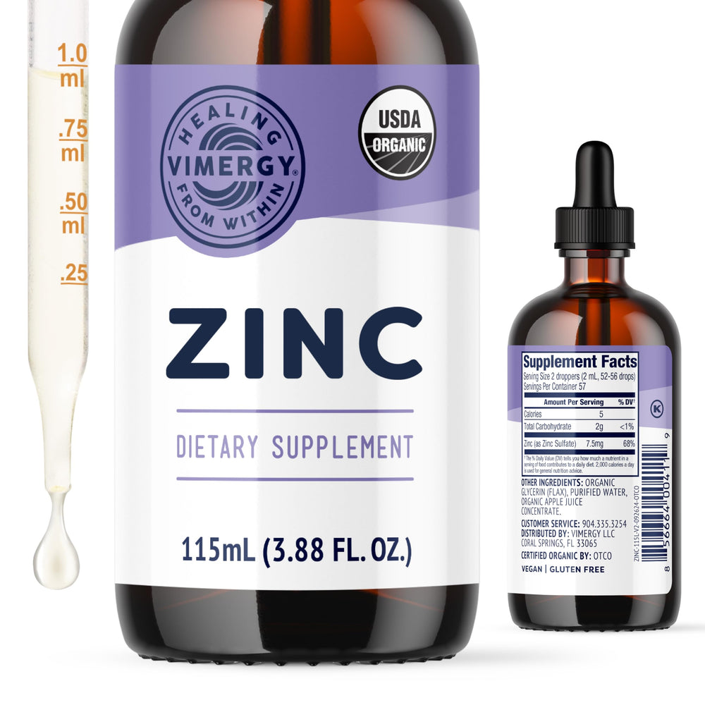 VIMERGY Organic Zinc Liquid Drops bottle 115 ml