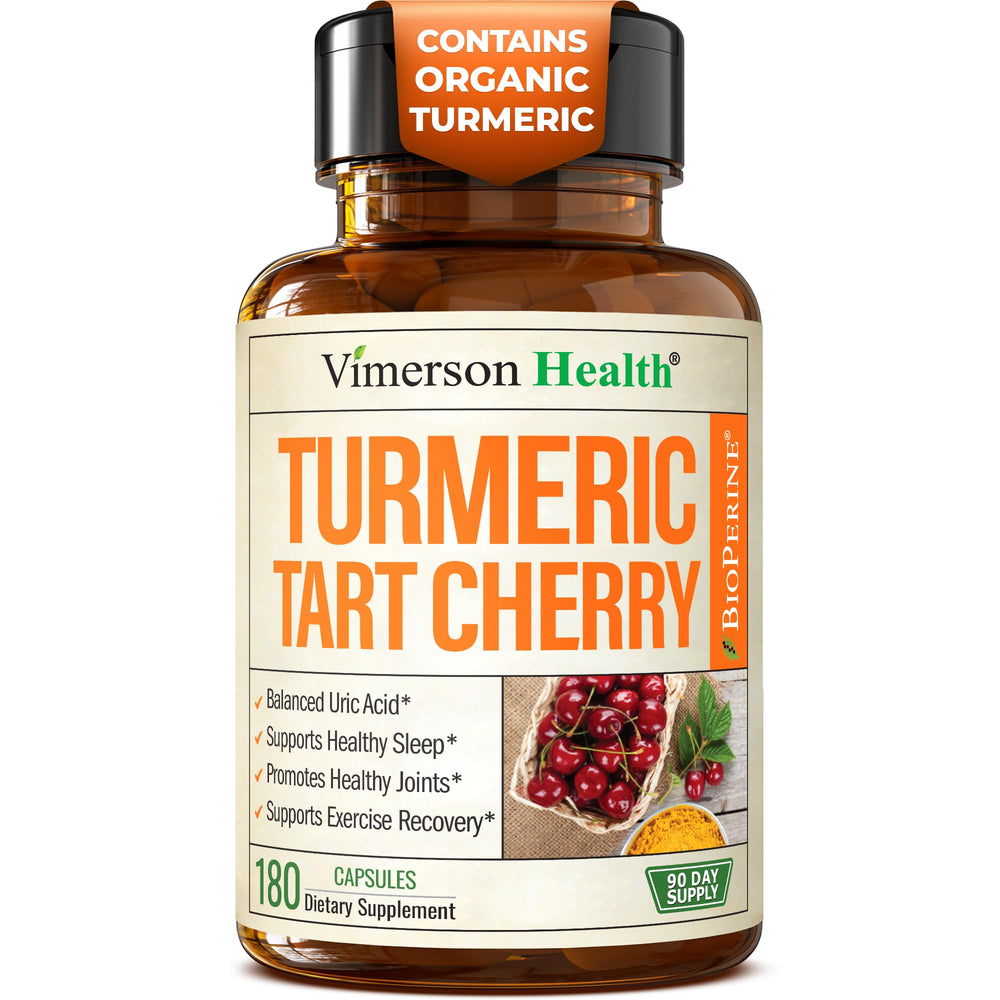 Vimerson Health turmeric curcumin bottle highlighting joint support and balanced inflammation