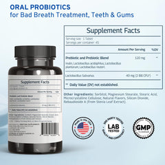 Mint chewable probiotic tablet close-up