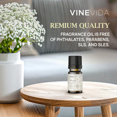 Made in USA label on VINEVIDA fragrance bottle