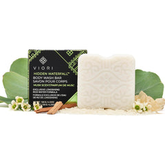 Viori Hidden Waterfall bar soap packaging highlights eco-friendly design.