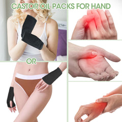 Machine-Washable Castor Oil Pack Wrap with Velcro - Black