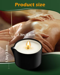 Home spa setup featuring VIPwax massage candle