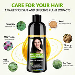 Lather forms rich jet-black color with Vireo Color 3-in-1 formula.