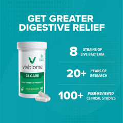 Close-up of eight probiotic strains label