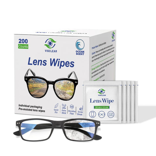 VisClear lens wipes for eyeglasses – 200 count box