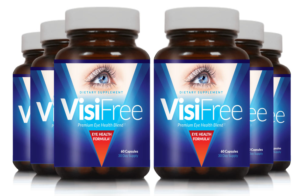 VisiFree 6-pack box of eye supplement capsules