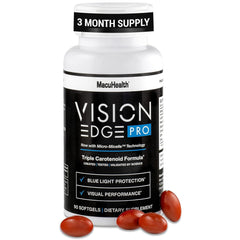 VISION EDGE PRO eye supplement bottle on white background