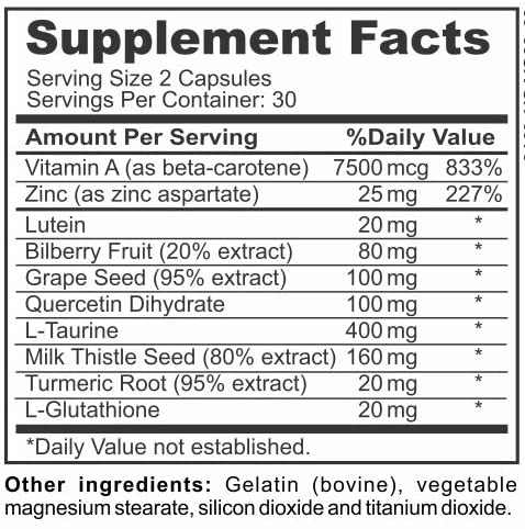 Made in USA FDA registered laboratory and GMP certified facility label on product packaging