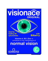 Visionace Original ingredients list including bilberry and lutein