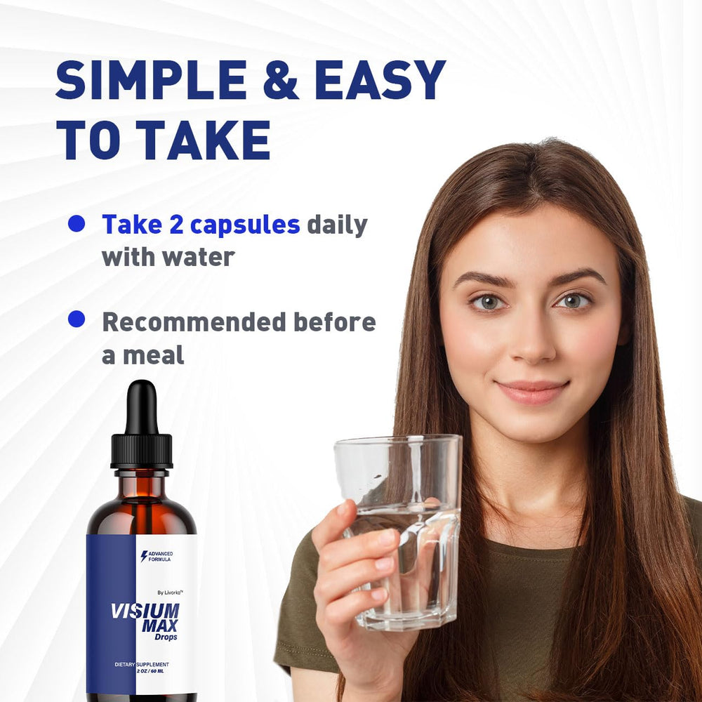Visium Max Drops liquid formula bottle close-up