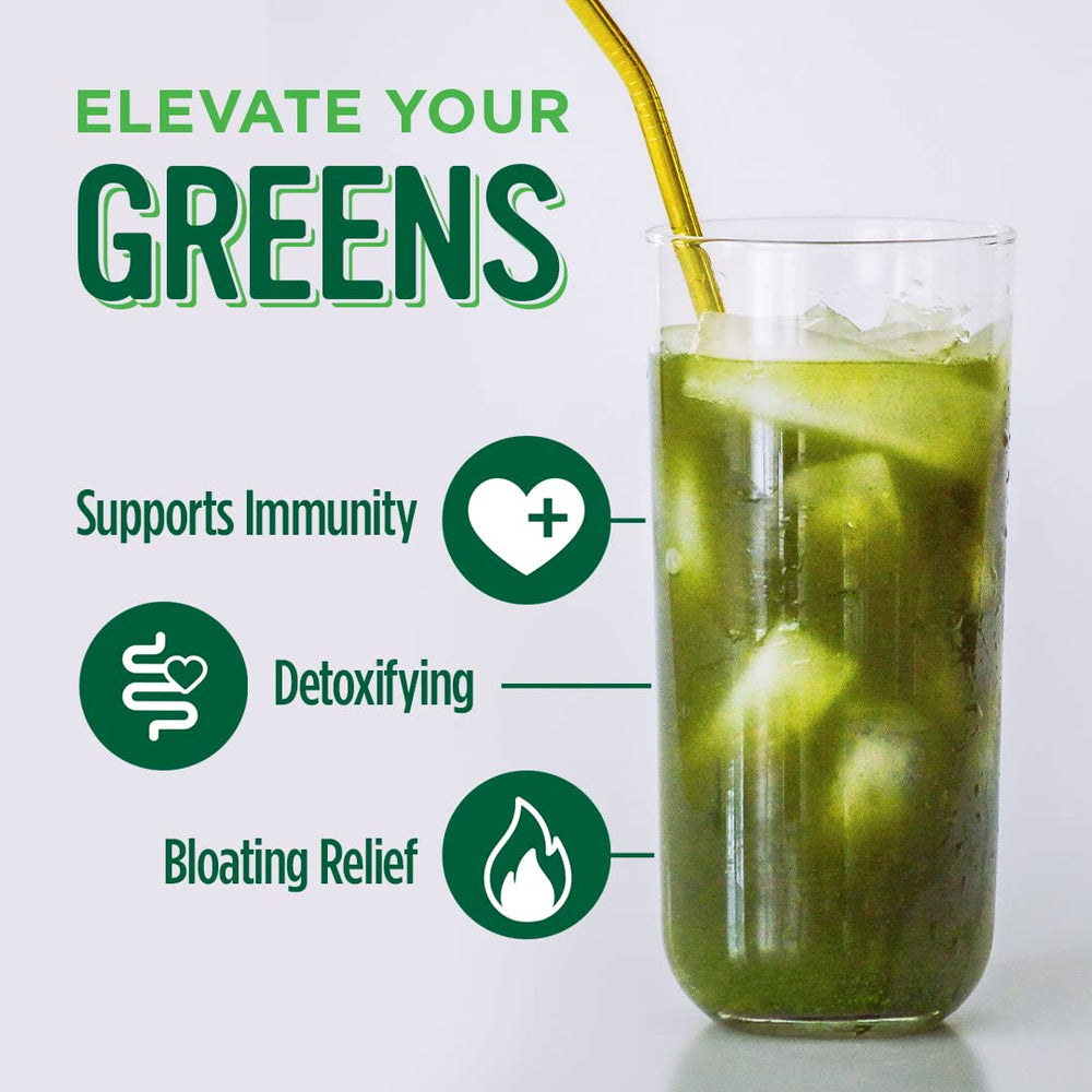 Back label with nutrition facts for VitaCup So Good Super Greens Berry Lemon