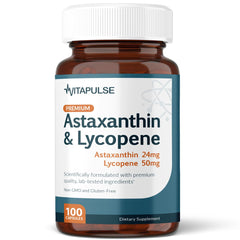 VitaPulse Astaxanthin and Lycopene bottle front