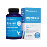 VitaMedica Bromelain & Quercetin bottle label showing 60 vegan capsules