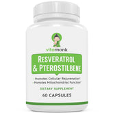 VitaMonk Resveratrol with Pterostilbene bottle label