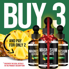 Close-up of bottle label showing 500mg magnesium per serving