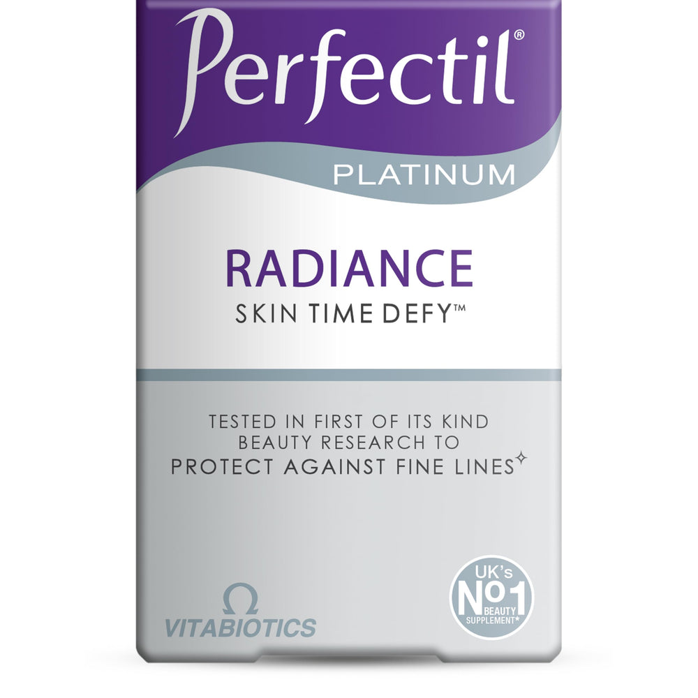 Bottle of Vitabiotics Perfectil Platinum Skin Radiance (60 tablets)