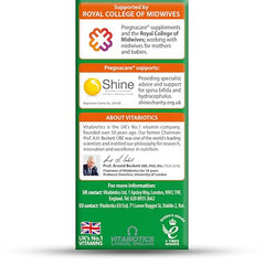 Ingredients label for Vitabiotics Pregnacare Original tablets