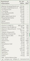Nutritional information panel of Wellman 70+ box