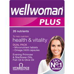 Vitabiotics Wellwoman Plus bottle with 56 capsules