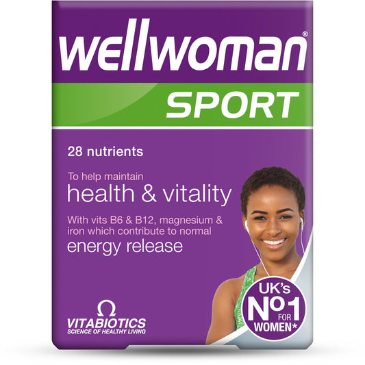Wellwoman Sport and Fitness 30 tablets bottle front view