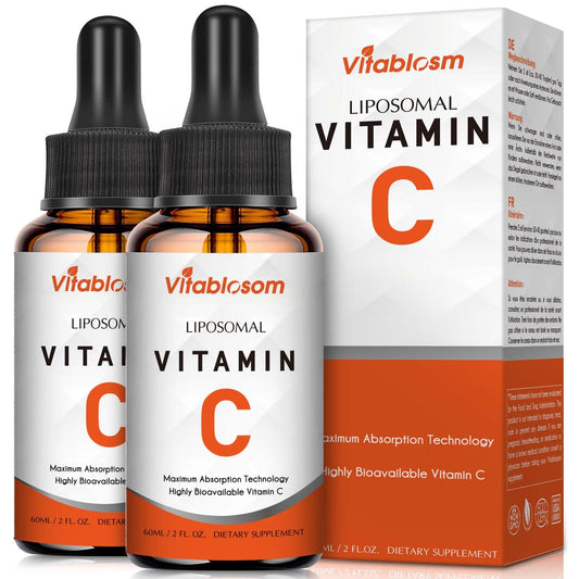 Front view of Vitablosom Liposomal Vitamin C 2000mg Liquid bottle